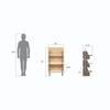 Interlockable Engineered Wood Bookshelf in Grey Colour