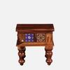 Rangrez Sheesham Wood Bedside Table in Honey Oak Finish