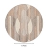 Handmade Round Wool Rug Modern Minimalist Beige 5 Feet Carpet