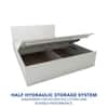 Japa Engineered Wood Queen  Size Bed With Hydraulic Storage (Melamine Finish, White Colour)