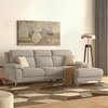 Emila Fabric Left Aligned Three Seater Sectional Recliner in Fossil Weave Colour