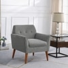 Thomas Boucle Fabric Arm Chair in Grey Colour