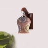 Devansh Solid Wood Electric Wall Light in Brown Colour with Multi Shade Count of 1 Light