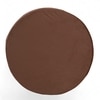 Roswell Sheesham Wood   Round Set of 2 Stools in Taupe Brown Velvet Upholstery