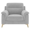 Niwara Velvet 1 Seater  sofa in Grey Color