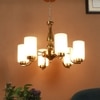 Eliante 6-Light Mild Steel Chandelier, Modern Pendant Ceiling Light Fixture For Living Room Or Dining Room