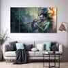The Castle Decor Krishna Ji Wall Painting Wooden Framed 27x48 Inch (Style 13)