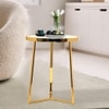 Metalsmith Marble Side Table in Gold Finish