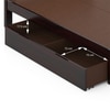 Kuba Solid Wood Queen Size Drawer Storage Bed In Mahogany Finish