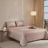 Stoa Paris Sateen Quilted King Size Bed Cover with 2 Pillow Covers (100 x 108) lted King Cha Champagne