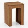 Epsilon Solid Wood Side Table In Amber Walnut Finish