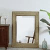 Tito Mango Wood Inlay Brass Tall Wall Mirror