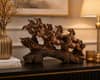 Seven Horse Royal Gallop Horse Sculpture in Dark Brown Colour