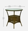 Esperance Wicker Table And Chair Set In Beige And Brown Dual Tone Finish