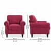Aerial Boucle Arm Chair Wine Colour