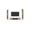 Estoye Engineering Wood Wall Mount TV Entertainment Unit Set Top Box Stand/TV Cabinet with Shelves for Books & Décor Display Unit, Ideal for 55” (Brown Maple)