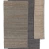 Jaipur Rugs Geometric Jute 6x9 Feet Smoke Grey And Eclipse Dhurrie Carpet For Living Room