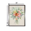 Beige Red Framed Folk Canvas Wall Prints Canvas Wall Prints Set of 1 Multicolor Matte