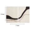 Abstract Neutral Natural Wool Wall Art 2 Panel Set 7 x 5 Feet