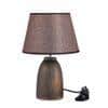Modern Pearl White Ceramic Table Lamp Brown
