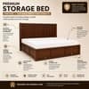 Nivaan Solid Wood Comfort King Bed Box Storage Provincial Teak Finish Mattress 72 x 78 Inches