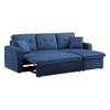 Universe Solid Wood Sofa cum Bed in Navy Blue