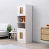 Hexa Red Crockery Unit Multipurpose Wooden Storage Cabinet in Frosty White Colour