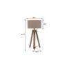 Kepler Tripod Floor Lamp Colour Natural Linen Drum Shade