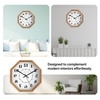 Inverted Index Octagonal Wooden Wall Clock