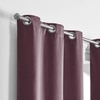 Stoa Paris Satin Curtain for Door, 70% Blackout Curtains, Sun Protection, Set of 2, Versailles - Royal Rouge