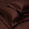 Stoa Paris Satin Pillow Covers,  Premium Plain Pillow Cover Set of 2, 68L x 45W cms - Chocolate