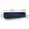 Cherish Fabric Sofa - Navy Blue