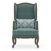 Serai Lounge Chair in Mint Ikat Colour