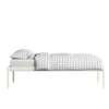 Pinner Metal Non Storage Single Bed in Glossy Ivory Finish