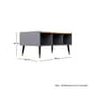 Hexa Engineered Wood Coffee Table With Storage And Open Rack In Slate Grey And Giant Wood