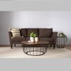 Scandinavian Flux Round Coffee Table Brown Matte Finish