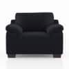Esquel Premium 1 Seater Fabric Sofa in Deep blue velvet Colour
