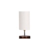 Maverick White Jute table lamp with brown wood base