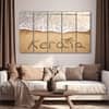 The Castle Decor Kerala Beach Wall Art Set of 5 Digital Painting 27x48 Inch