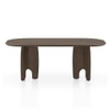Brava Solid Wood 6 Seater Dining Table in Danish Walnut Finish