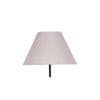 Lidie Grey Fabric Floor Lamp with Black Iron Base