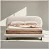 Aeris Cloudline King Size Bed in Boucle With Oak wood Frame