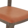 Atlas Solid Wood 4 Seater Dining Table With 4 Clarke Dining Chairs (Finish : Danish Walnut, Chair Colour : Tan Leatherette)