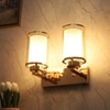 Eliante Modern Wall Lights Mild Steel & Glass Material Gold & Champaign Finish