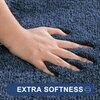 Luxe Home Polyester Newman Contour Bath Mat Set of 2 (Navy Blue 45x75 cm & 40x45)