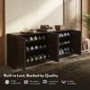 Bennis 21 Pair Shoe Rack in Dark Walnut Finish