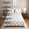 Hera White Floral 400 TC Cotton Flat Single Size Bedsheet with 2 Pillow Covers – Threads