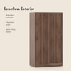 Jaden Engineered Wood 2 Door Sliding Wardrobe Without Mirror in Classic Walnut Finish