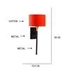 Devansh Metal Electric Wall Light in Black Colour with Orange Shade Count of 1 Light