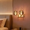 Eliante Modern Wall Lights Mild Steel & Glass Material Gold & Smoke Finish